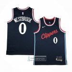 Camiseta Los Angeles Clippers Russell Westbrook NO 0 Icon 2024-25 Azul