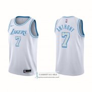 Camiseta Los Angeles Lakers Carmelo Anthony NO 7 Ciudad 2020-21 Blanco