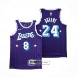 Camiseta Los Angeles Lakers Kobe Bryant NO 8 24 Ciudad Edition 2021-22 Violeta