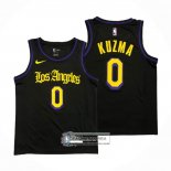 Camiseta Los Angeles Lakers Kyle Kuzma NO 0 Ciudad 2019-20 Negro