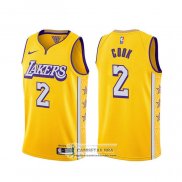 Camiseta Los Angeles Lakers Quinn Cook Ciudad 2019-20 Amarillo