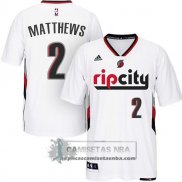 Camiseta Manga Corta Blazers Matthews Blanco