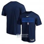 Camiseta Manga Corta Dallas Mavericks Practice Performance 2022-23 Azul2