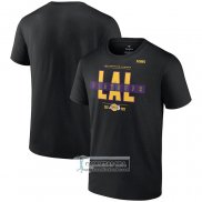 Camiseta Manga Corta Los Angeles Lakers 2023 NBA Playoffs Jump Ball Negro