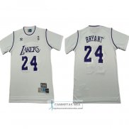 Camiseta Manga Corta Los Angeles Lakers Kobe Bryant NO 24 Blanco