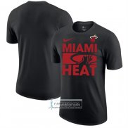 Camiseta Manga Corta Miami Heat Negro