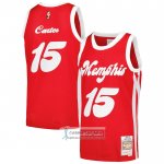 Camiseta Memphis Grizzlies Vince Carter NO 15 Mitchell & Ness 2015-16 Rojo