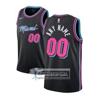 Camiseta Miami Heat Personalizada Ciudad 2018-19 Negro