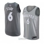 Camiseta Minnesota Timberwolves Jonathan Stark Ciudad 2018 Gris