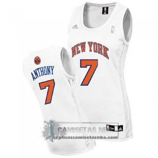 Camiseta Mujer Knicks Anthony Blanco