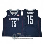 Camiseta NCAA Connecticut Kemba Walker Azul Marino