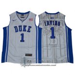 Camiseta NCAA Duke Blue Devils Kyrie Irving Blanco