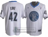 Camiseta Navidad Timberwolves Love 2013 Blanco