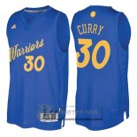 Camiseta Navidad Warriors Curry 2016 Azul