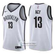 Camiseta Nets Quincy Acy Association 2017-18 Blanco