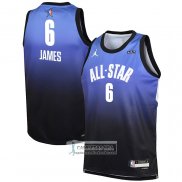 Camiseta Nino All Star 2023 Boston Celtics LeBron James NO 6 Azul