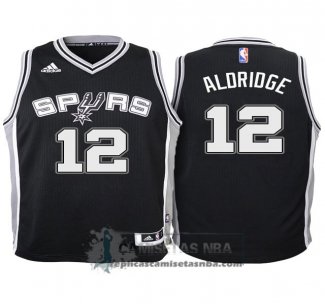 Camiseta Nino Spurs Aldridge 2016 Negro