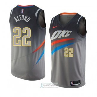 Camiseta Oklahoma City Thunder Bryce Alford Ciudad 2018 Gris