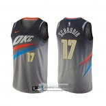 Camiseta Oklahoma City Thunder Dennis Schroder Ciudad Gris