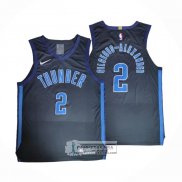 Camiseta Oklahoma City Thunder Shai Gilgeous-Alexander NO 2 Earned Autentico Negro