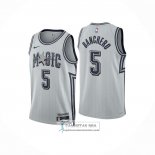 Camiseta Orlando Magic Paolo Banchero NO 5 Ciudad 2024-25 Blanco