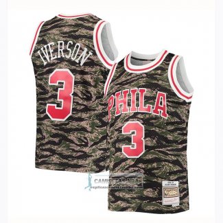 Camiseta Philadelphia 76ers Allen Iverson Hardwood Classics 1996-97 Camuflaje