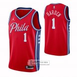 Camiseta Philadelphia 76ers James Harden NO 1 Statement 2020-21 Rojo