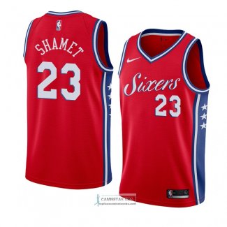 Camiseta Philadelphia 76ers Landry Shamet Statement 2017-18 Rojo