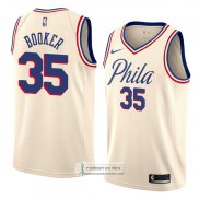 Camiseta Philadelphia 76ers Trevor Booker Ciudad 2018 Crema