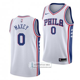 Camiseta Philadelphia 76ers Tyrese Maxey NO 0 Association 2020-21 Blanco