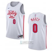 Camiseta Philadelphia 76ers Tyrese Maxey NO 0 Ciudad 2022-23 Blanco