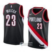 Camiseta Portland Trail Blazers Cj Wilcox Icon 2018 Negro