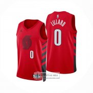 Camiseta Portland Trail Blazers Damian Lillard NO 0 Statement 2025-26 Rojo