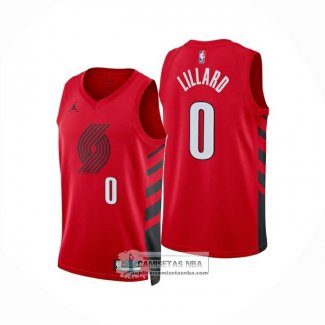 Camiseta Portland Trail Blazers Damian Lillard NO 0 Statement 2025-26 Rojo