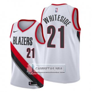 Camiseta Portland Trail Blazers Hassan Whiteside Association Blanco