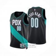 Camiseta Portland Trail Blazers Personalizada Ciudad 2025-26 Negro