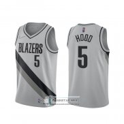 Camiseta Portland Trail Blazers Rodney Hood Earned 2020-21 Gris