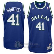 Camiseta Retro Mavericks Nowitzki Azul