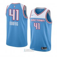 Camiseta Sacramento Kings Kosta Koufos Ciudad 2018-19 Azul