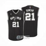 Camiseta San Antonio Spurs Tim Duncan NO 21 Icon Negro