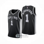 Camiseta San Antonio Spurs Victor Wembanyama NO 1 Icon 2024-25 Negro