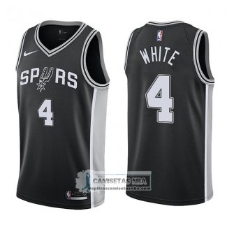 Camiseta Spurs Derrick White Swingman Icon 2017-18 Negro