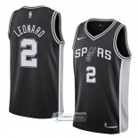 Camiseta Spurs Kawhi Leonard Icon 2017-18 Negro