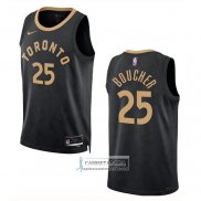 Camiseta Toronto Raptors Chris Boucher NO 25 Ciudad 2022-23 Negro