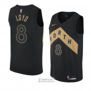 Camiseta Toronto Raptors Jordan Loyd Ciudad 2018 Negro