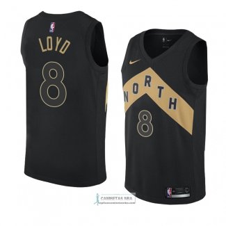 Camiseta Toronto Raptors Jordan Loyd Ciudad 2018 Negro