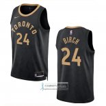 Camiseta Toronto Raptors Khem Birch NO 24 Ciudad 2022-23 Negro