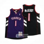 Camiseta Toronto Raptors Tracy McGrady NO 1 Mitchell & Ness 1999-00 Violeta