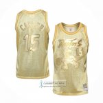 Camiseta Toronto Raptors Vince Carter NO 15 Mitchell & Ness 1998-99 Oro