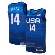 Camiseta USA 2021 Draymond Green NO 14 Azul